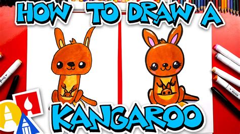 How To Draw A Cartoon Kangaroo - Art For Kids Hub