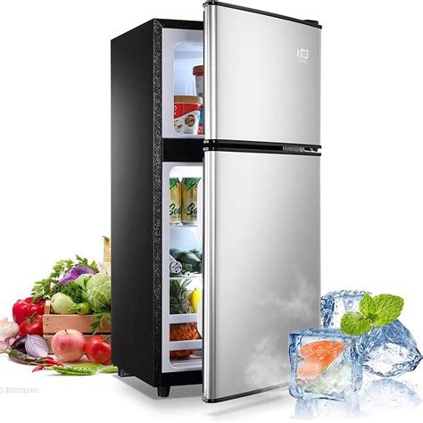 3.5cu.ft Compact Refrigerator Mini Fridge with Freezer, Krib Bling Small Refrigerator with 2 ...