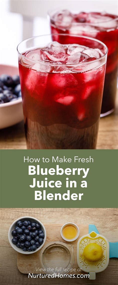 How to Make Homemade Blueberry Juice in a Blender - Nurtured Homes