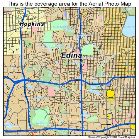 Aerial Photography Map of Edina, MN Minnesota