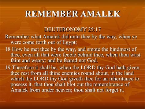 Who Is Amalek