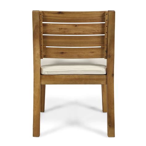 Eric Outdoor Acacia Wood Dining Chairs – GDFStudio