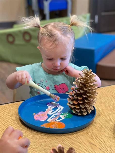 Pine Cone Painting Activity for Toddlers. TeachersMag.com