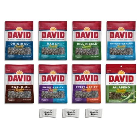 David Sunflower Seeds Variety Pack - Flavored Sunflower Seeds ...