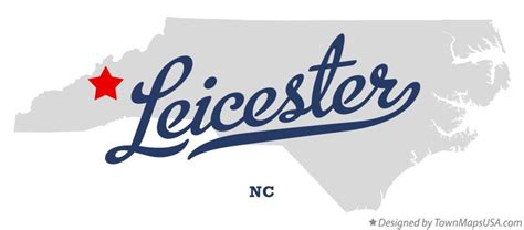 Map of Leicester, NC, North Carolina