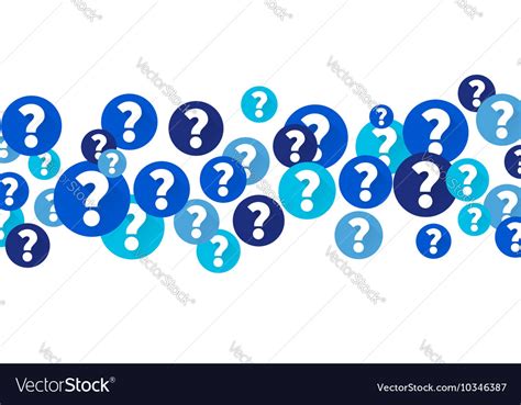 Question marks in blue circles Royalty Free Vector Image