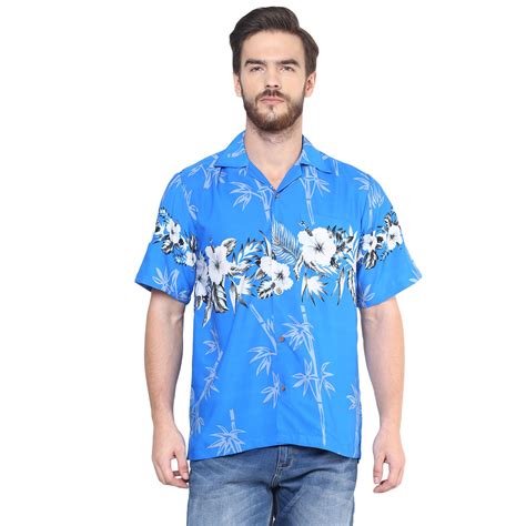 ALVISH Hawaiian Shirts Mens Aloha Beach Party Holiday Camp Casual Short ...