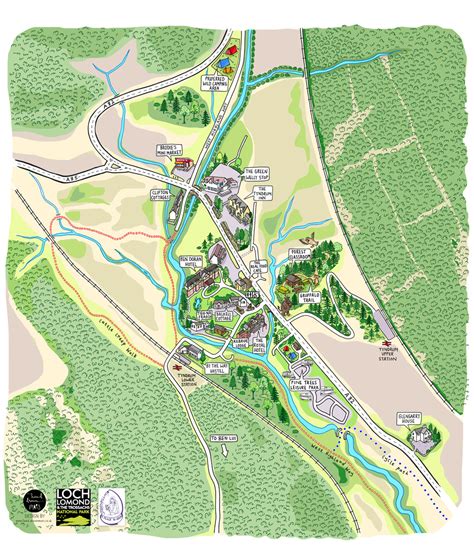 Tyndrum - Hand Drawn Maps