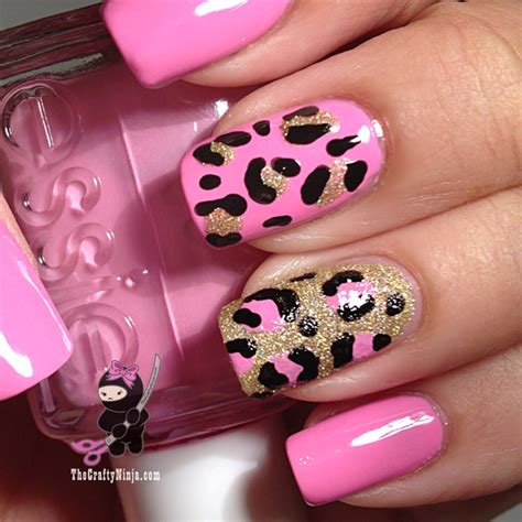 Pink Leopard Print Nails | The Crafty Ninja