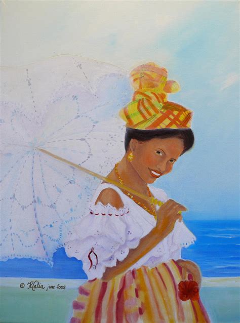 Belle Creole Painting by KCatia Creole Art