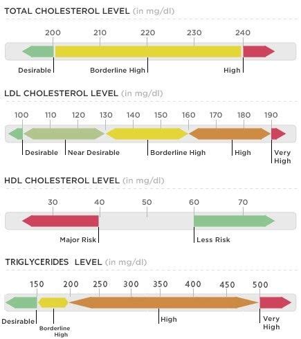 Good Cholesterol Levels Chart: Total, LDL, HDL, Triglycerides, VLDL | Cholesterol levels ...