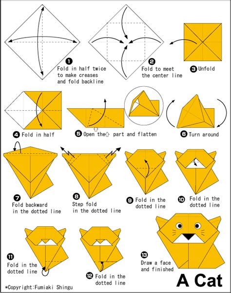 Easy Origami Cat Origami Cat Face Paper Craft 16200 | The Best Porn Website