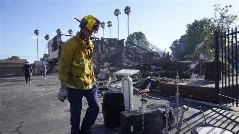 Arson investigation after fire destroys historic LA church | AP News