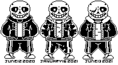 The evolution of my Sans battle sprite : r/Undertale