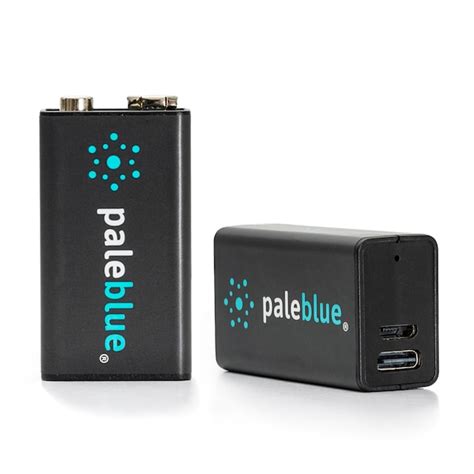 Pale Blue Earth Fast Charging Lithium 9V Battery - 1000mAh, Rechargeable, Charger Included - 9V ...