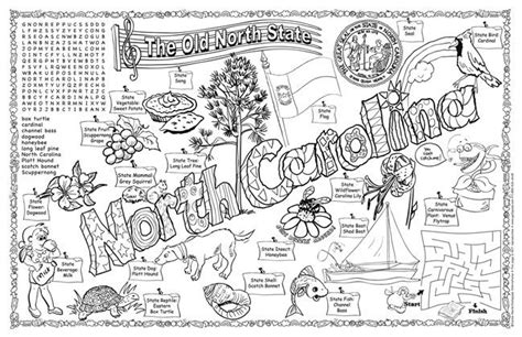 North Carolina State Symbols Coloring Pages - Tripafethna