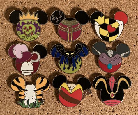 Disney Villains Mickey Mouse Head Icon Mystery Pin PICK ONE You Choose - Helia Beer Co