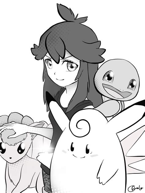 Pokemon Trainer Green and Team by chaesu on DeviantArt