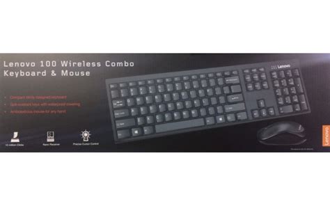 LENOVO KEYBOARD MOUSE COMBO WIRELESS 100 - Megatech Trade Group