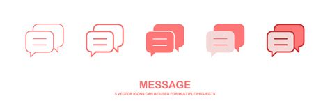 Vector chat icon collection flat design. message vector. Texting symbol. Vector Illustration ...