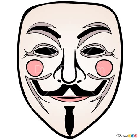 How to Draw Guy Fawkes Mask, Face Masks