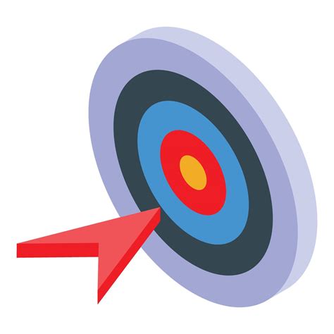 Colorful bullseye target with arrow 46041708 Vector Art at Vecteezy