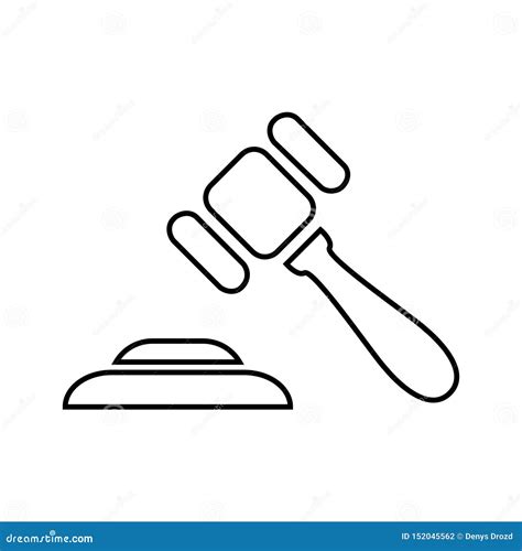 Gavel Icon Vector. Gavel Symbol Illustration for Web Site Computer and ...