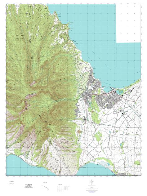 MyTopo Wailuku, Hawaii USGS Quad Topo Map