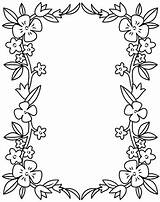 Floral Border coloring Page  Free Printable Coloring Pages sketch template
