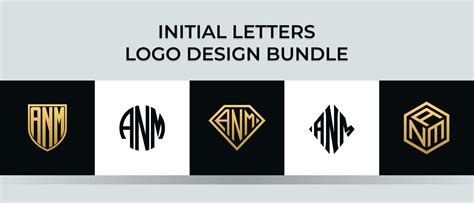 Initial letters ANM logo designs Bundle 4916611 Vector Art at Vecteezy