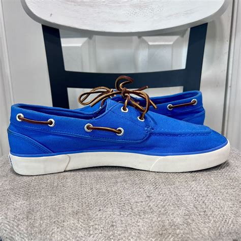 Men's Polo Ralph Lauren Canvas Boat Shoes Sneakers Sz 10 D Royal Blue ...