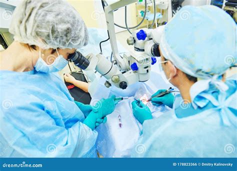 Ophthalmology. Surgeon Doctors in Operation Room Stock Photo - Image of ...