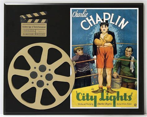 City Lights Charlie Chaplin Movie Poster Limited Edition Movie Reel ...