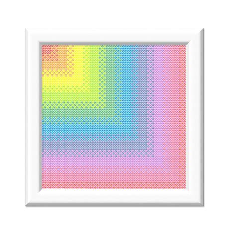 PDF printable rainbow corner Gradient cross stitch pattern / | Etsy Nederland | Cross stitch ...