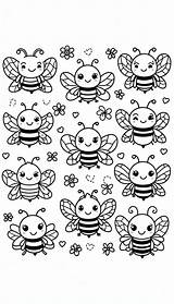 Fun Bee Coloring Pages for Kids – Color My sketch template