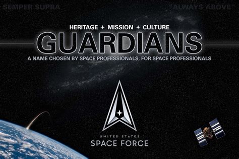 Space Force Personnel To Be Called Guardians > U.S. DEPARTMENT OF DEFENSE > Defense Department News