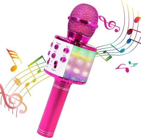 ShinePick Karaoke Wireless Microphone, 5 in 1 Recording & Singing Microphone for Kids Adults ...