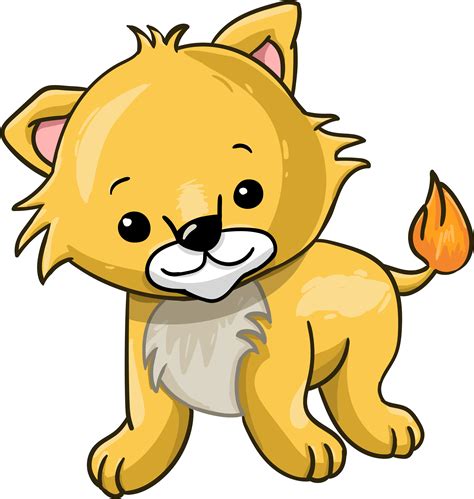 Cartoon Lion Cub - Cartoon Lion Clipart - Full Size Clipart (#444893 ...