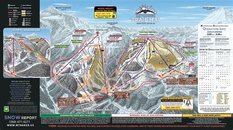 Mt Baker Ski Area Trail Map • Piste Map • Panoramic Mountain Map