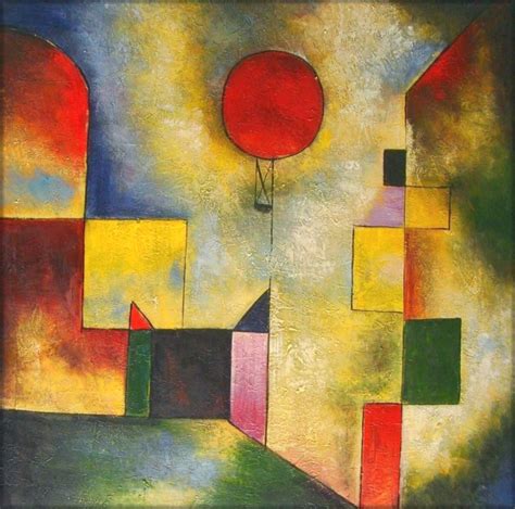 Paul Klee's Red Balloon Repro, Quality Hand Painted Oil Painting 36x36in | eBay