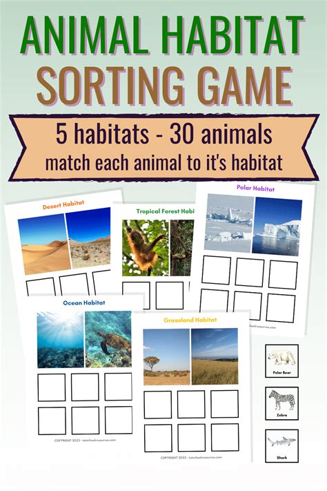 FREE Animal Habitat Sort | Free Homeschool Deals