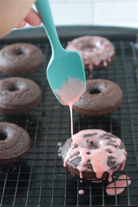 Vegan Chocolate Donuts with Fresh Strawberry Glaze ~ Veggie Inspired