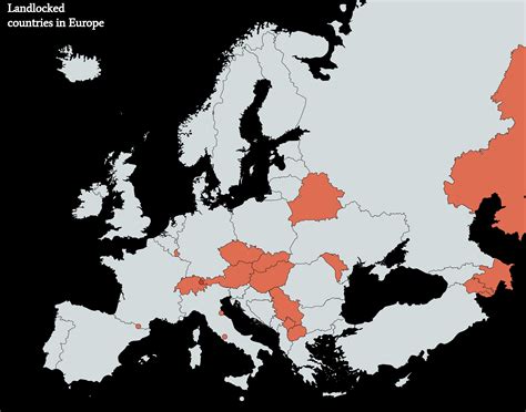 Landlocked Countries In Europe Map - Davida Francoise