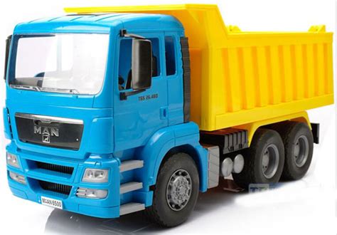 Kids Large Scale Yellow-Blue Diecast MAN Dump Truck Toy [NT01T041 ...