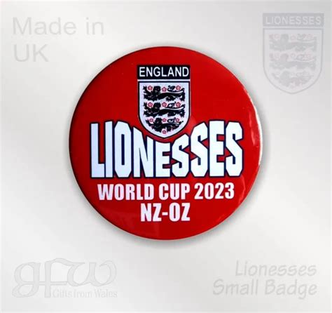 ENGLAND LIONESSES, WORLD Cup 2023 Australia/N Zealand - Small Badge - 25mm diam £1.80 - PicClick UK