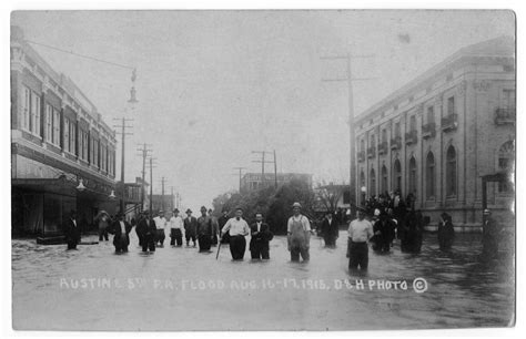 [Postcard of a Flooded Street in Port Arthur, Texas, August 1915] - The Portal to Texas History