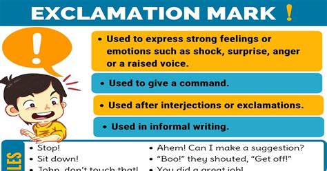 Exclamation Mark/ Exclamation Point With Useful Examples - 7 E S L