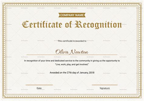 Get Our Free Employee Recognition Certificate Template | Certificate of ...