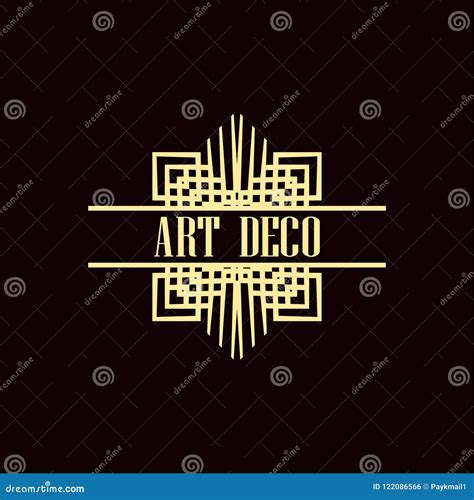 Art Deco Logo stock vector. Illustration of 1930s, brand - 122086566
