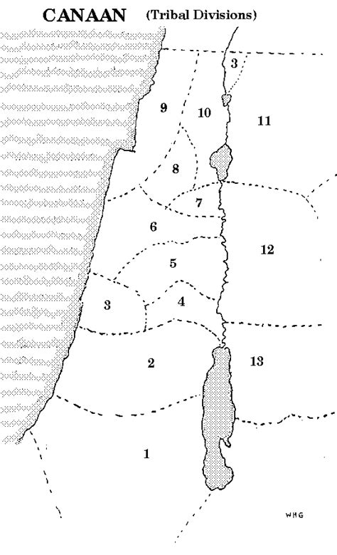 Blank Map 12 Tribes Israel Book Of Joshua, Bible Mapping, 12 Tribes Of ...